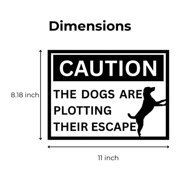 NWT Dog Warning Glass Door Decal – Black, 8x11in - Picture 3 of 5